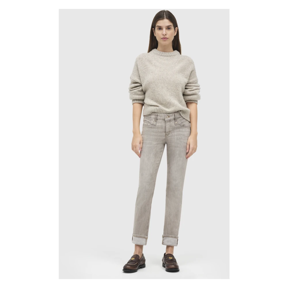 MAC Rijke Slimme Authentieke Denim Jeans Brown Dames