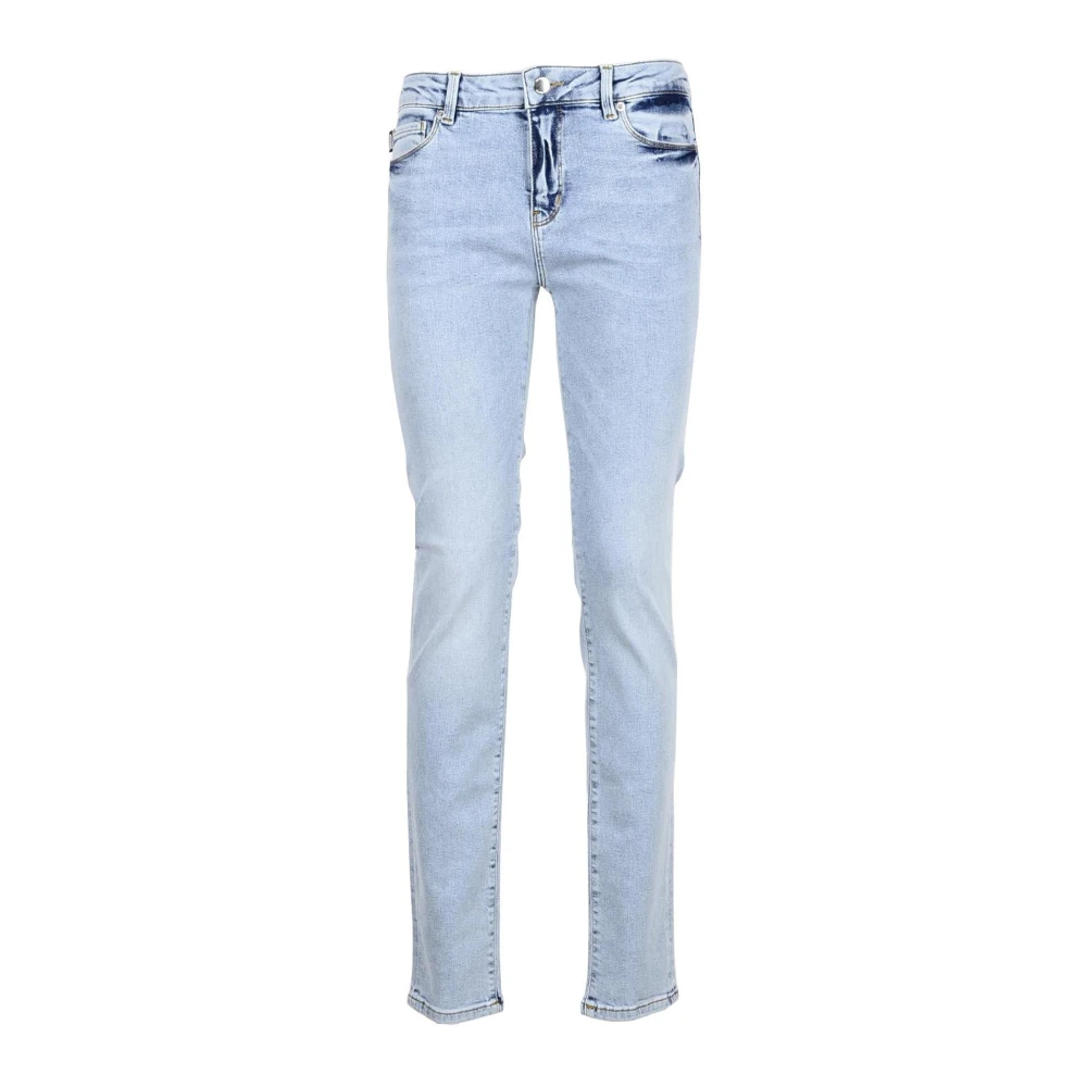 Love Moschino Blauwe Denim Jeans Vrouwen Elegant Casual Blue Dames