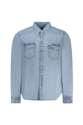chemise-homme-en-coton-bleu-clair