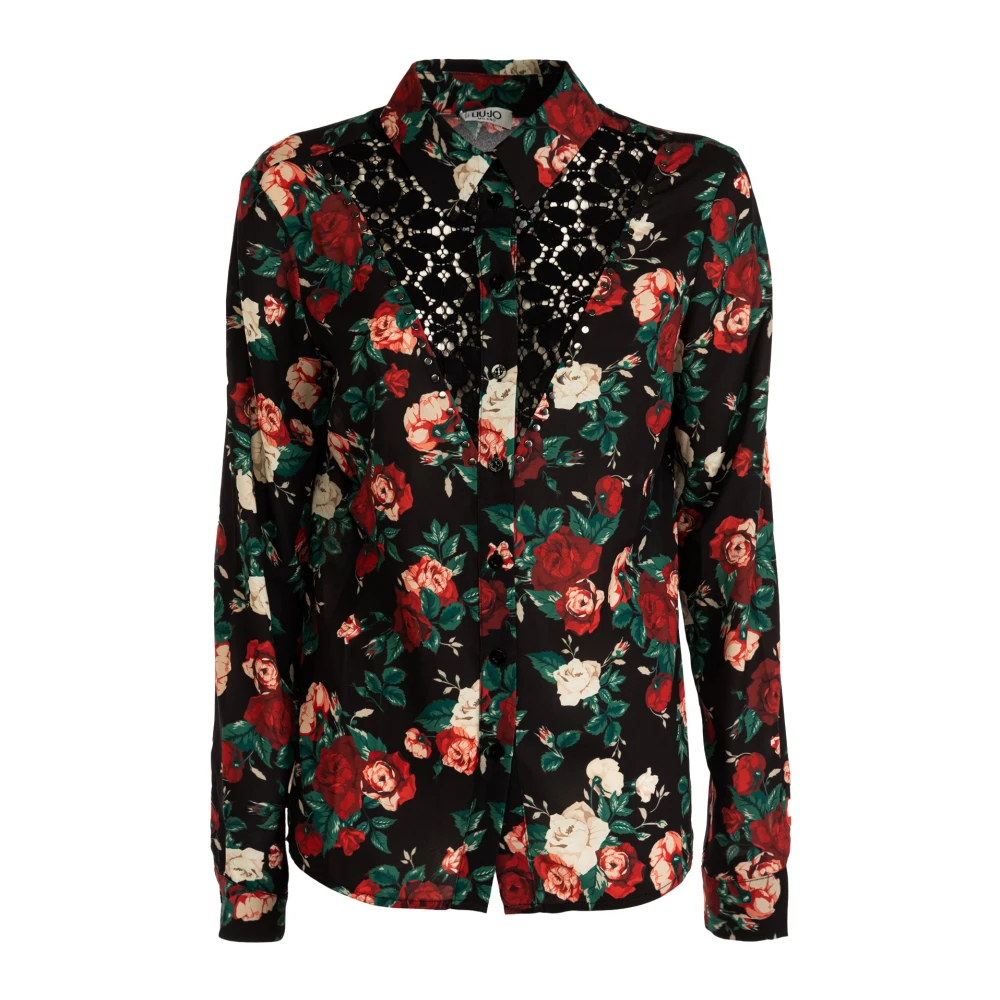 Liu Jo Elegante Shirt met Kant en Studs Multicolor Dames