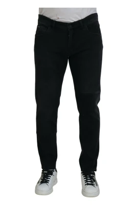 Svarta Angel Broderi Skinny Denim Jeans