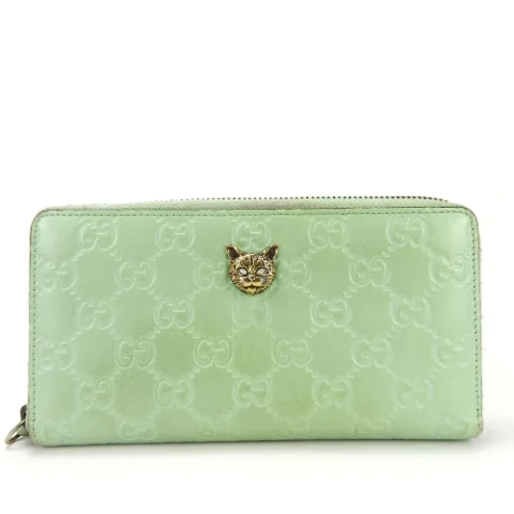 Gucci Vintage Pre-owned Leather wallets Green Dames