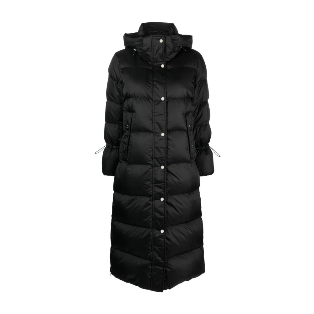 Moorer Women's Black Parkas, L, Puffer & Down Coat