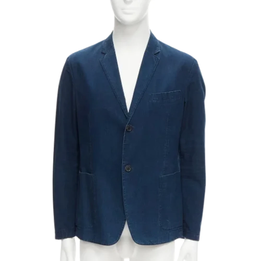 Prada Vintage Pre-owned Denim outerwear Blue Dames