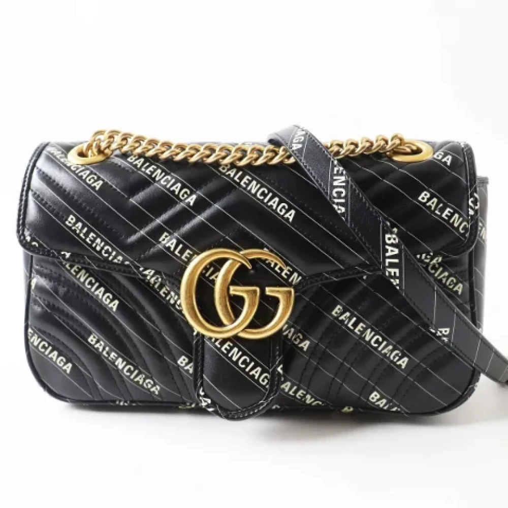 Gucci Vintage Pre-owned Leather gucci-bags Black Dames