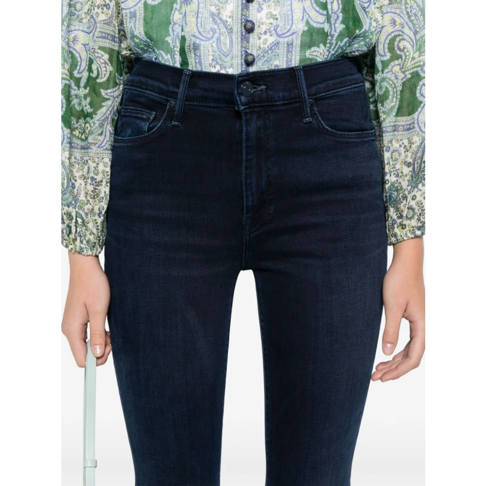 Mother Fray Flare Jeans Blue Dames