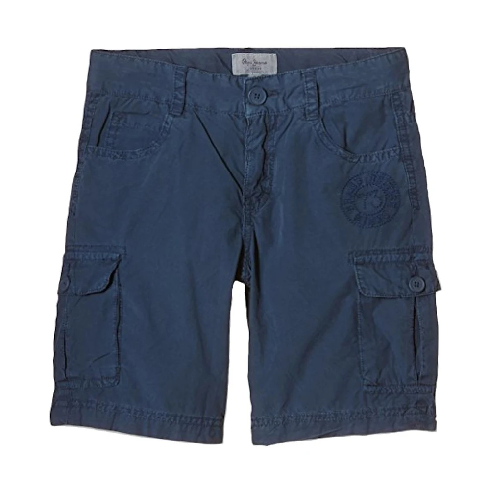 Pepe Jeans Boys Blue Shorts, 6 Y, Piero Bermuda Shorts