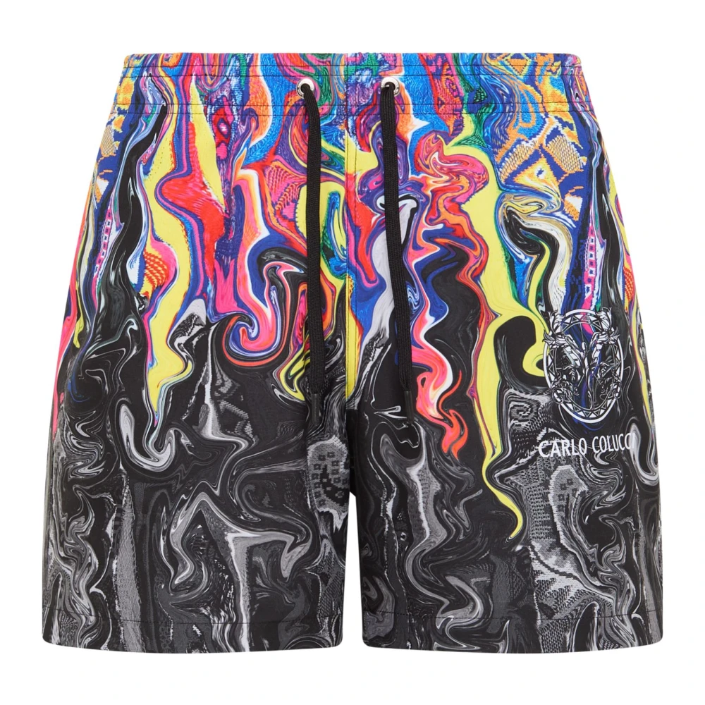 carlo colucci Artistieke Gebreide Shorts Multicolor Heren