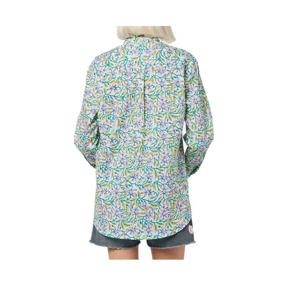 MC2 Saint Barth Brigitteflowers 55 Katoenen Shirt Tiffany Kleur Multicolor Dames