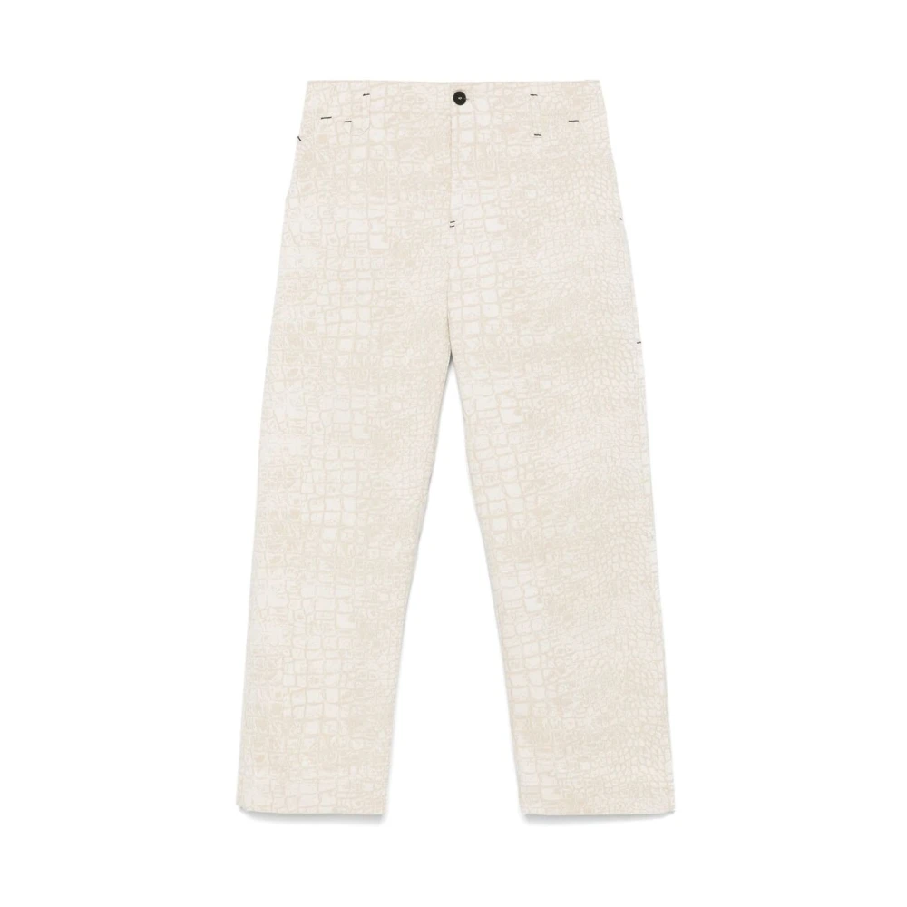 Jacquemus Beige Knoopsluiting Jeans Beige Heren