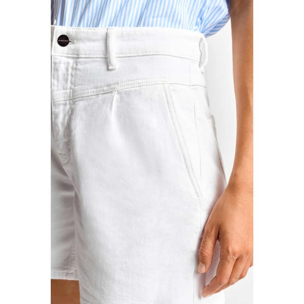 Rich & Royal Witte Denim Shorts voor Vrouwen White Dames