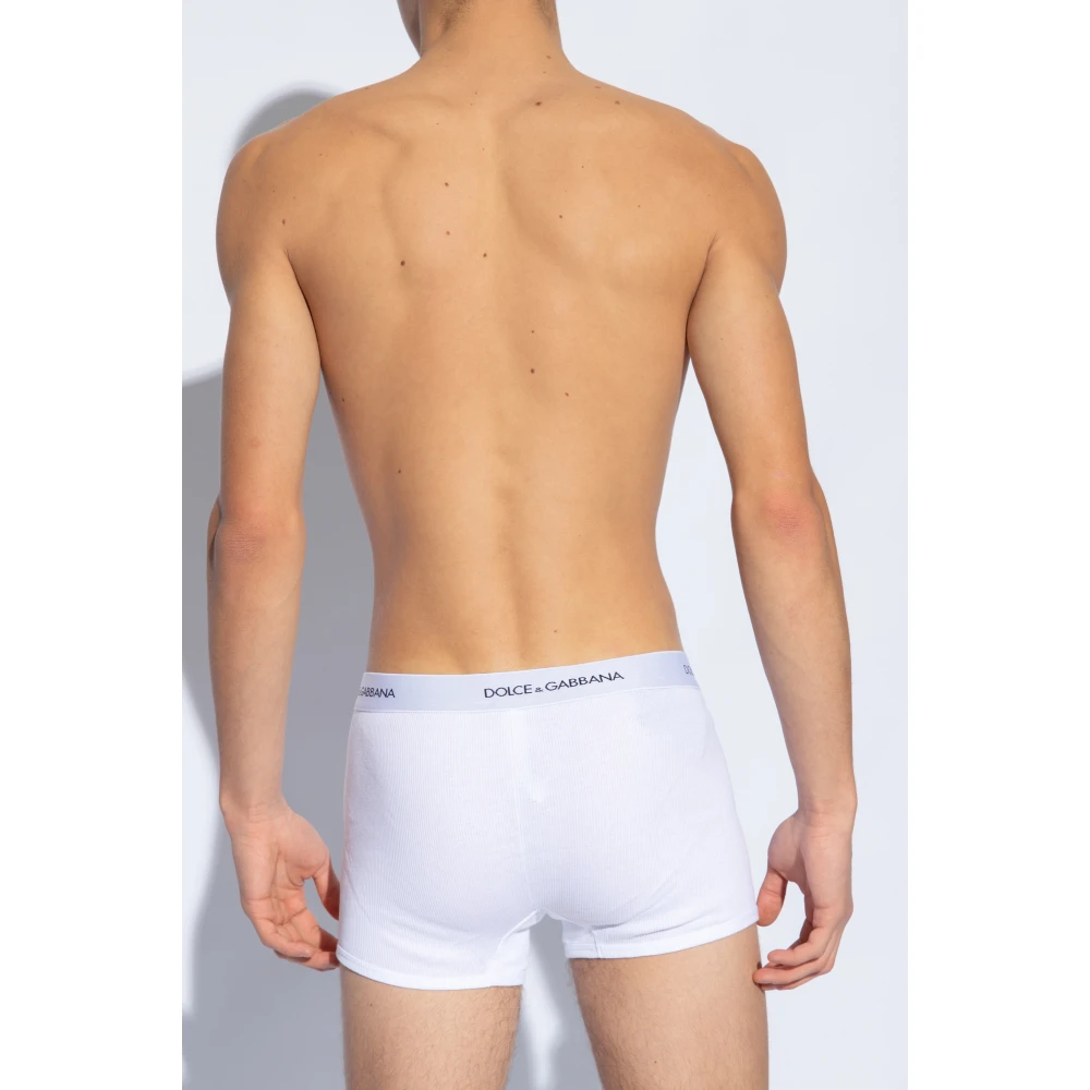 Dolce & Gabbana Boxershorts met logo White Heren