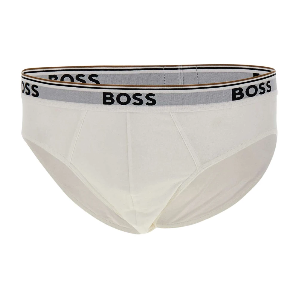 Hugo Boss Heren Stretch Katoenen Briefs Wit White Heren