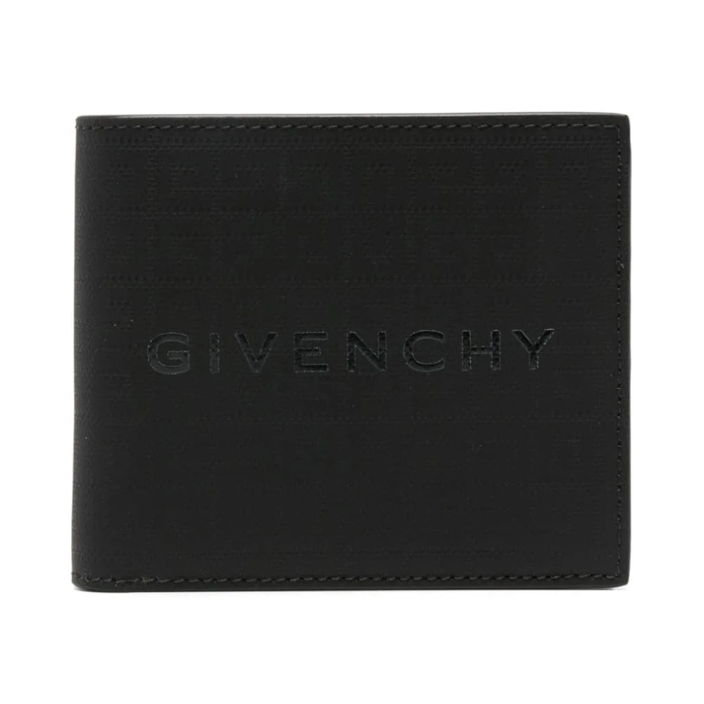 Givenchy Svart Läder Bi-Fold Plånbok Black, Herr