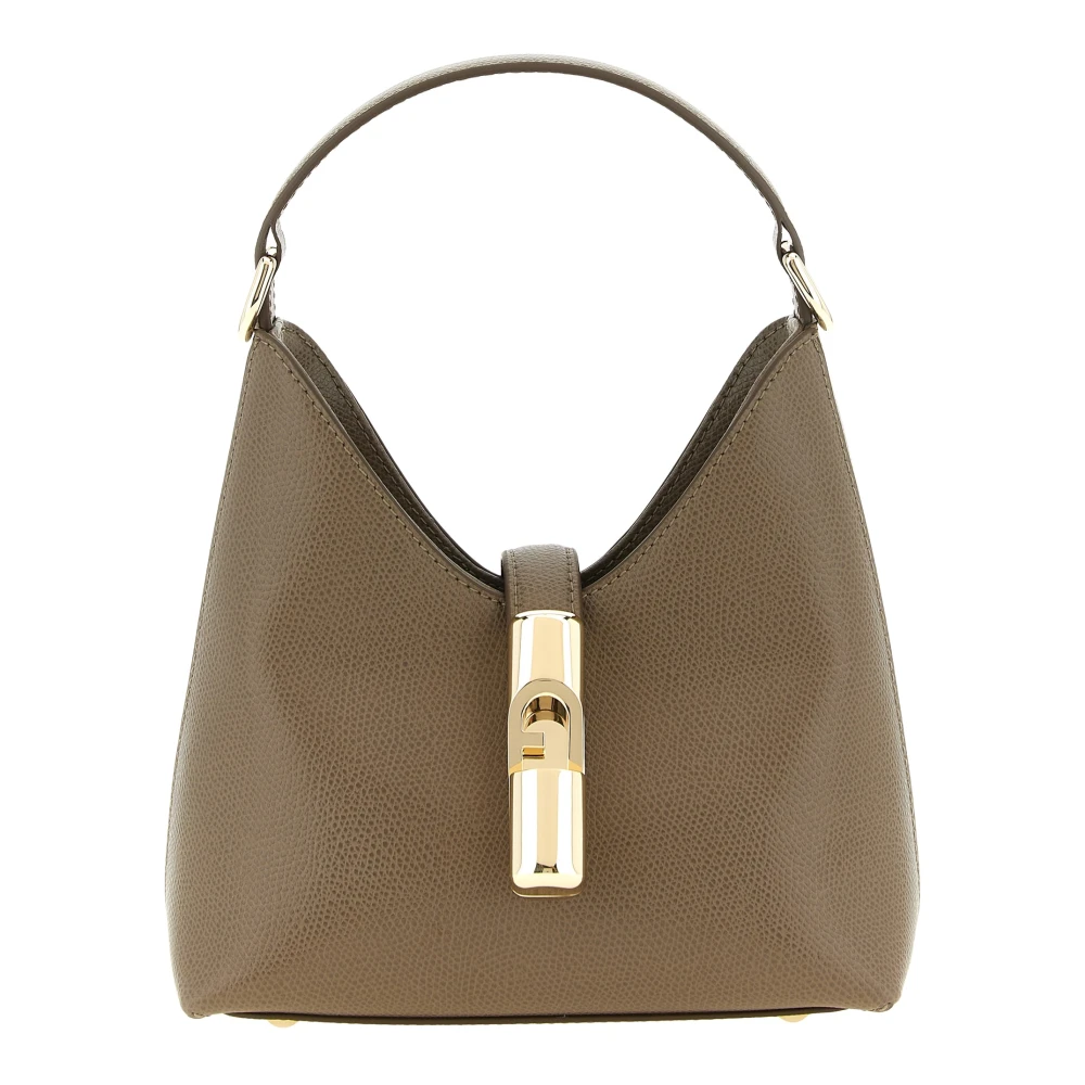 Furla Vrouw Groente Tassen Dames, Groen, One Size, Leer, Iride Mini Hobo
