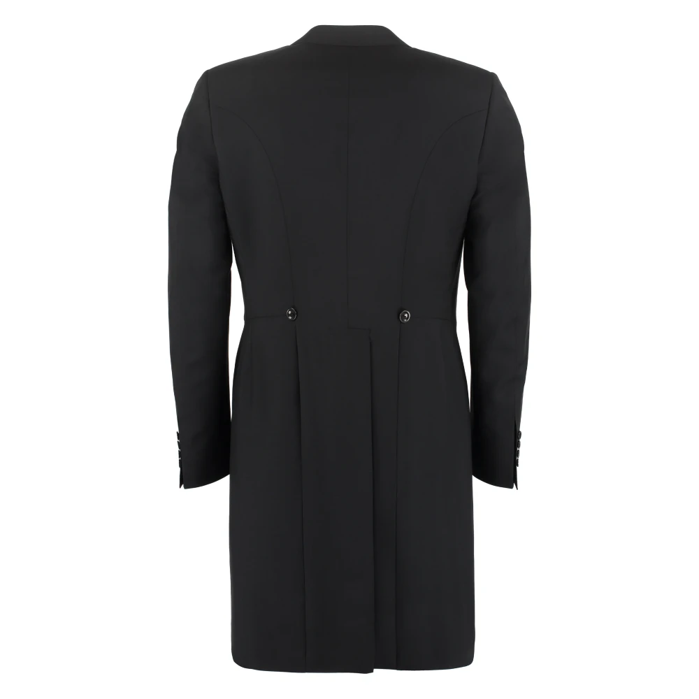Canali Wollen getailleerd jasje met reverskraag Black Heren