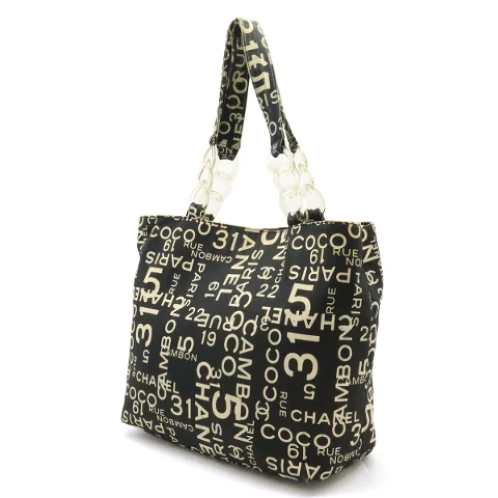 Chanel Vintage Pre-owned Canvas totes Black Dames