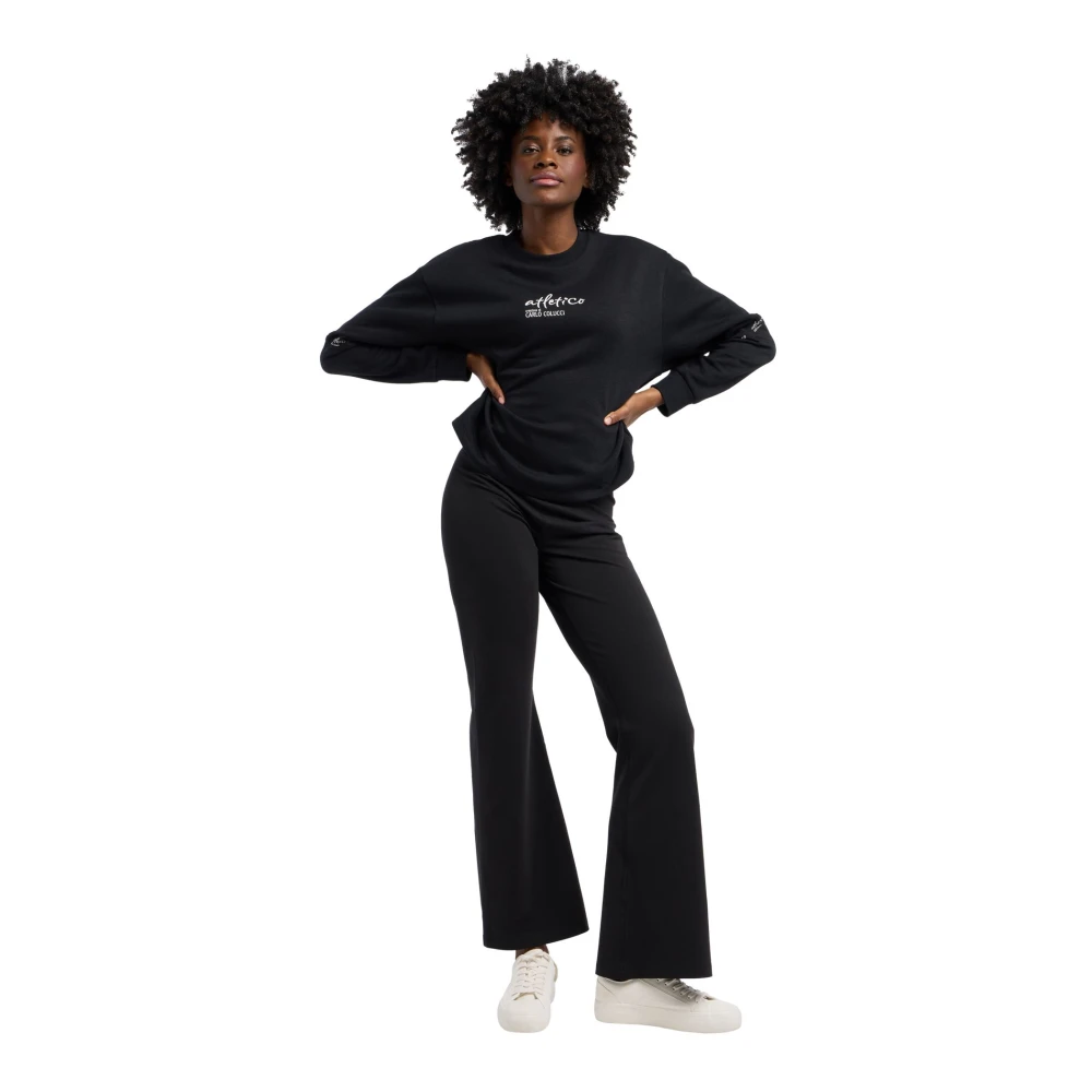 carlo colucci Urban Style Sweatshirt Atletico Collectie Black Dames
