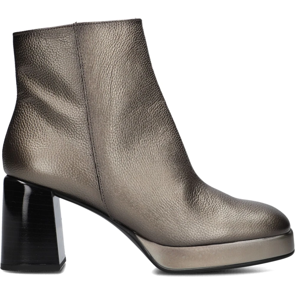Hispanitas Gray Heeled Boots, Female, 6 Uk, Bronze Ankle Boots