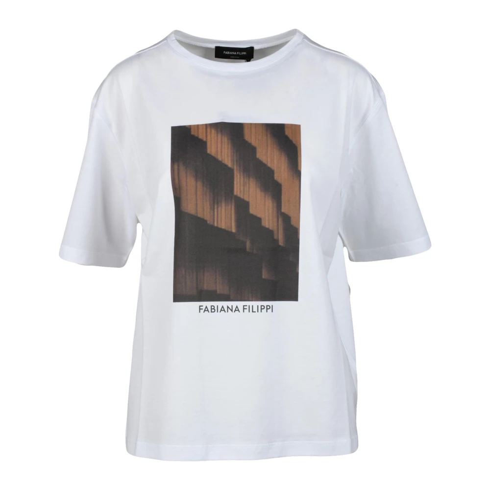 Fabiana Filippi White T-Shirts, Female, S, Tshirt