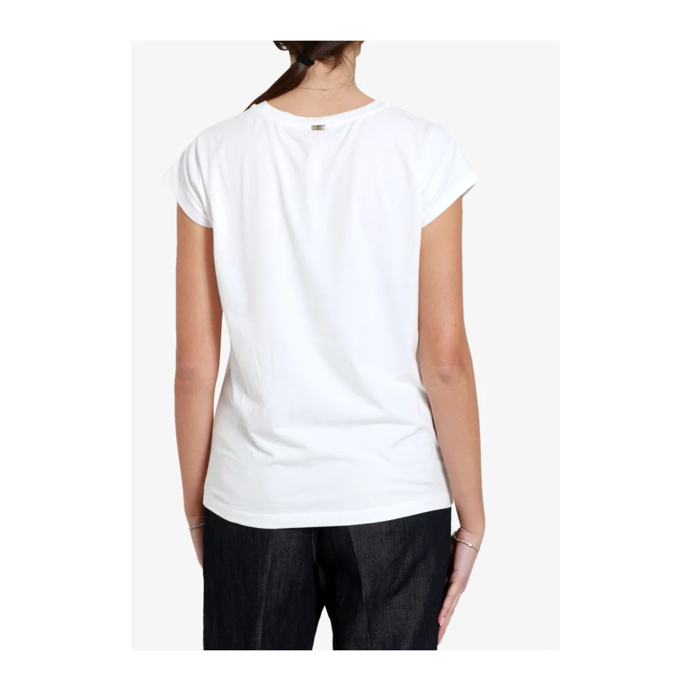 Herno T-shirt met bedrukt logo White Dames