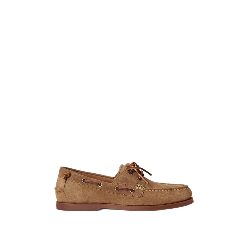 Polo Ralph Lauren Beige Merton Suede Loafers - Male - Boat Shoes - 7 Uk - Shoes