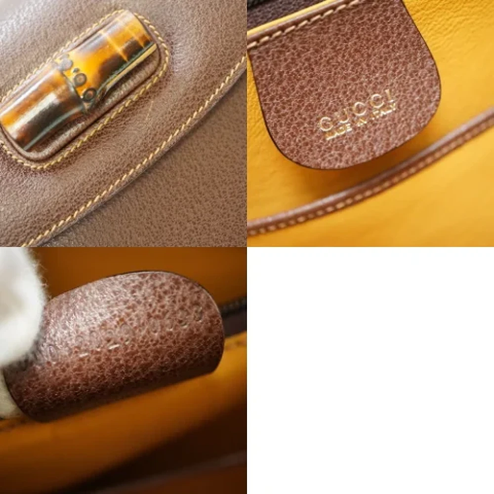 Gucci Vintage Pre-owned Fabric gucci-bags Brown Dames