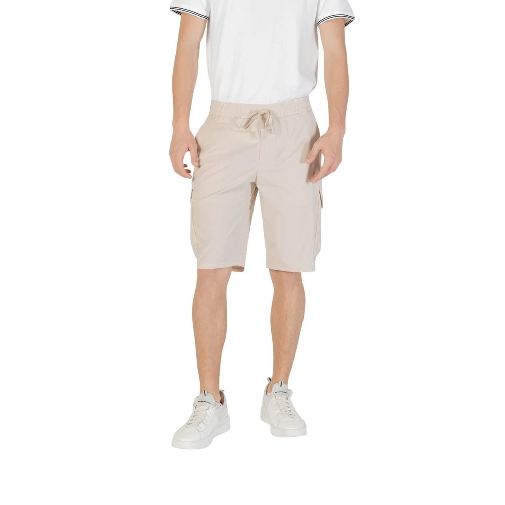 Hugo Men's Beige Casual Shorts, 2XL, S_urbanex-Cargo Bermuda Shorts