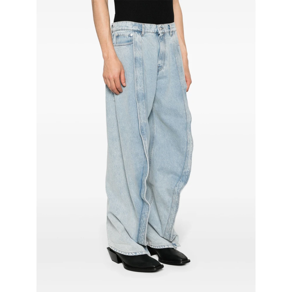 Y Project Indigo Blauwe Banaan Jeans Blue Dames