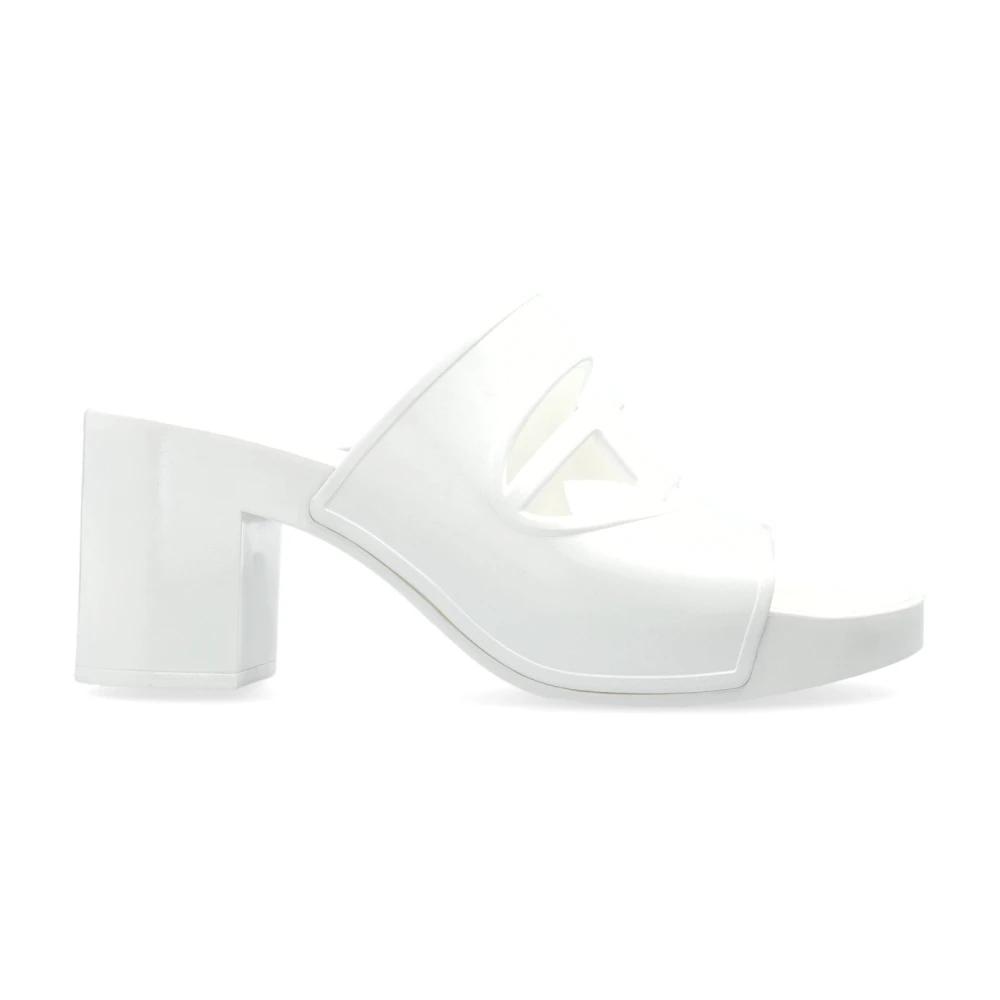 Diesel Vrouw Wit Schoenen Dames, 38 Eu, Sandalen Met Hak
