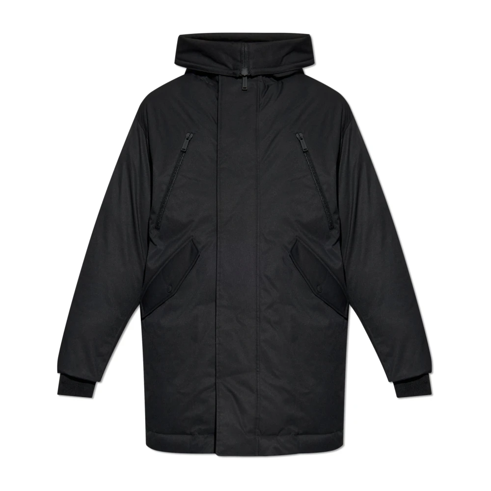 Dsquared2 Black Parkas, Male, M, Insulated Parka With Hood