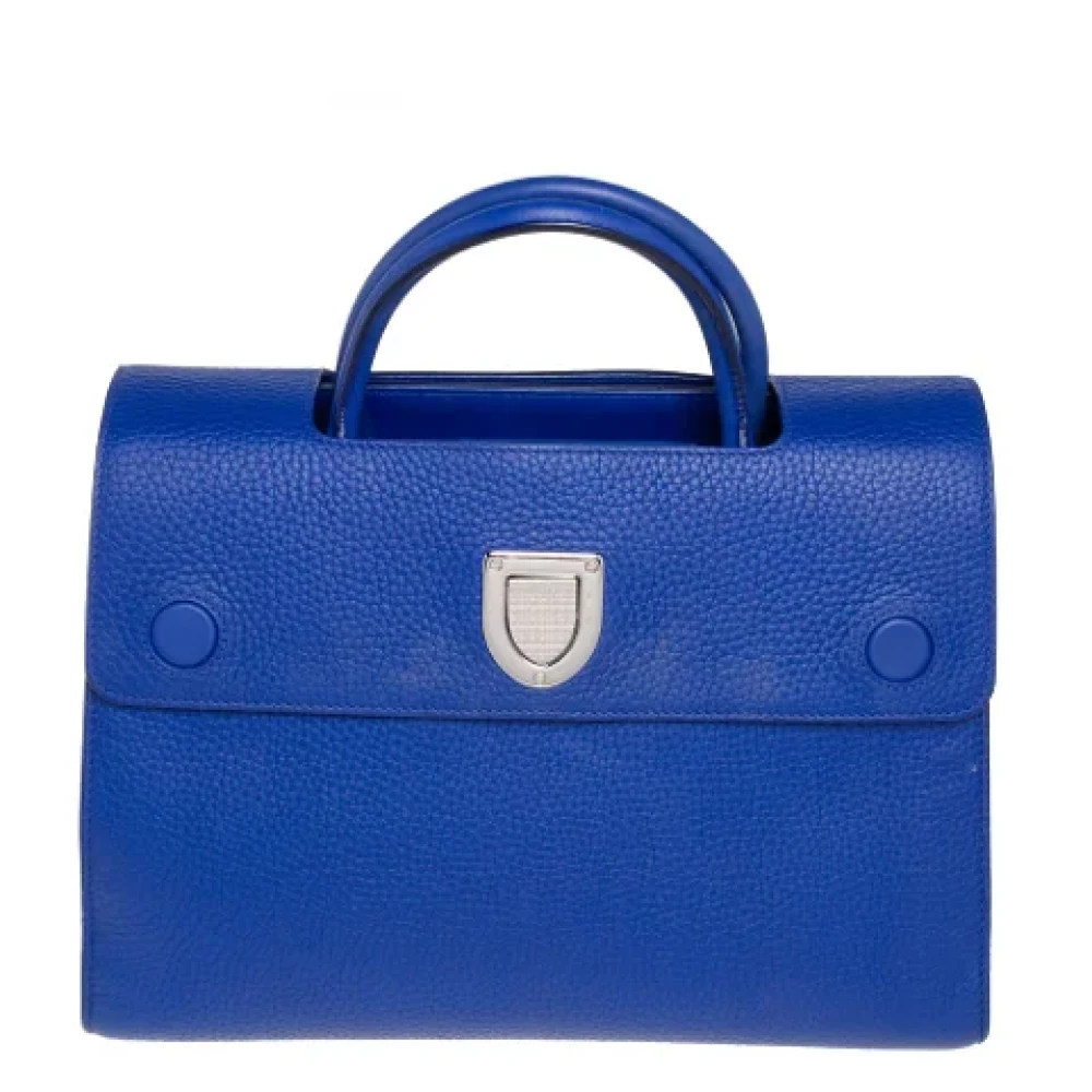 Dior Vintage Pre-owned Leather totes Blue Dames
