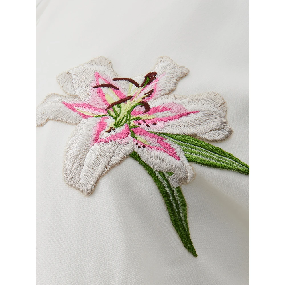 Dolce & Gabbana Geborduurde Rits Sweater White Dames