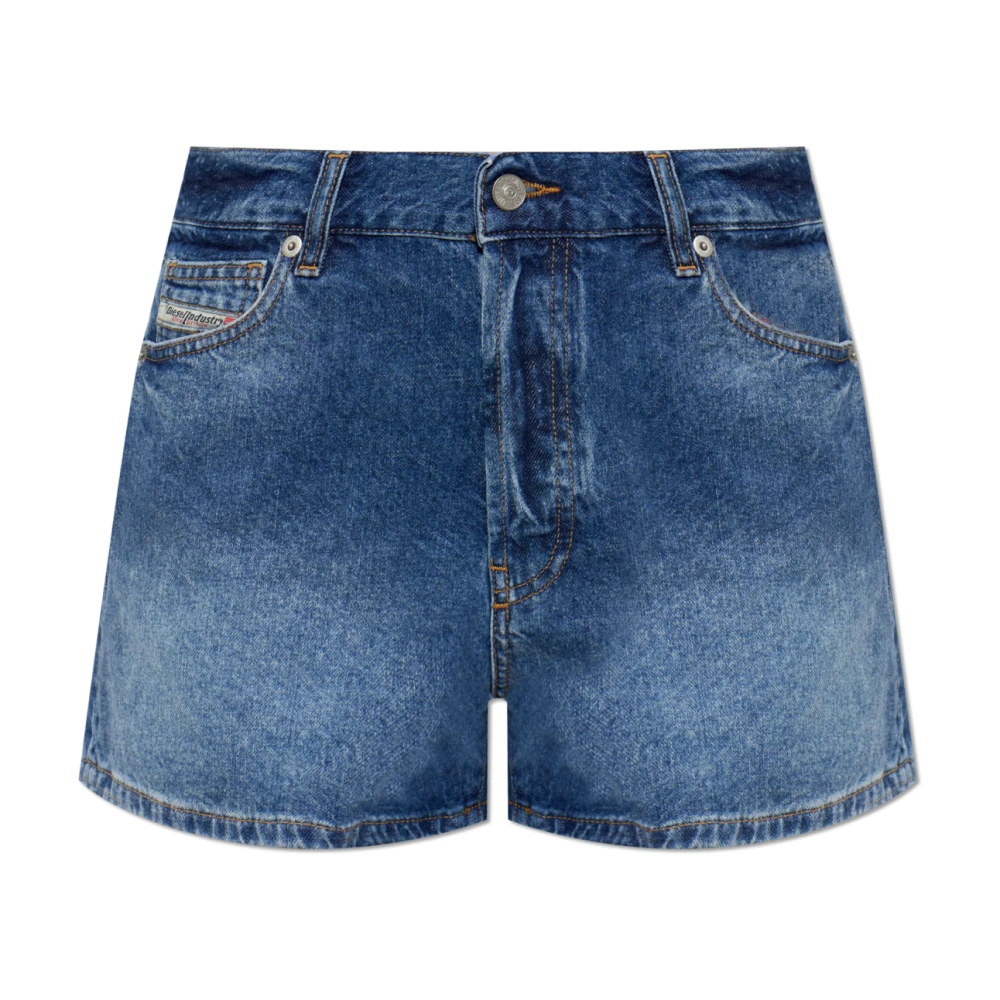 Diesel Vrouw Blauw Korte Broeken Dames, W24, Denim, De-Helios Denim Shorts