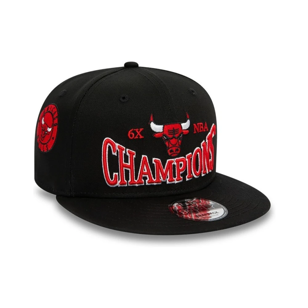 new era Zwarte Bulls Champion Patch Pet Black Heren