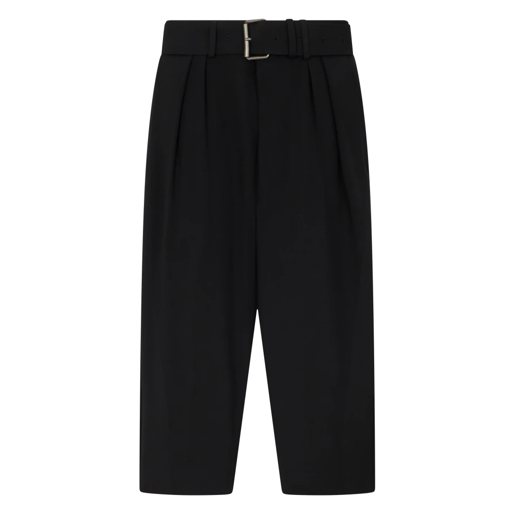 Dries Van Noten Hombre Negro - Pantalones Cortos Con Cinturón De Lana Y Mohair - Trousers - S