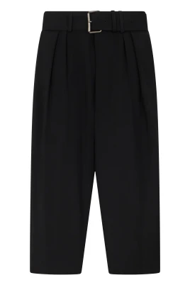 Belted Wool Mohair Shorts