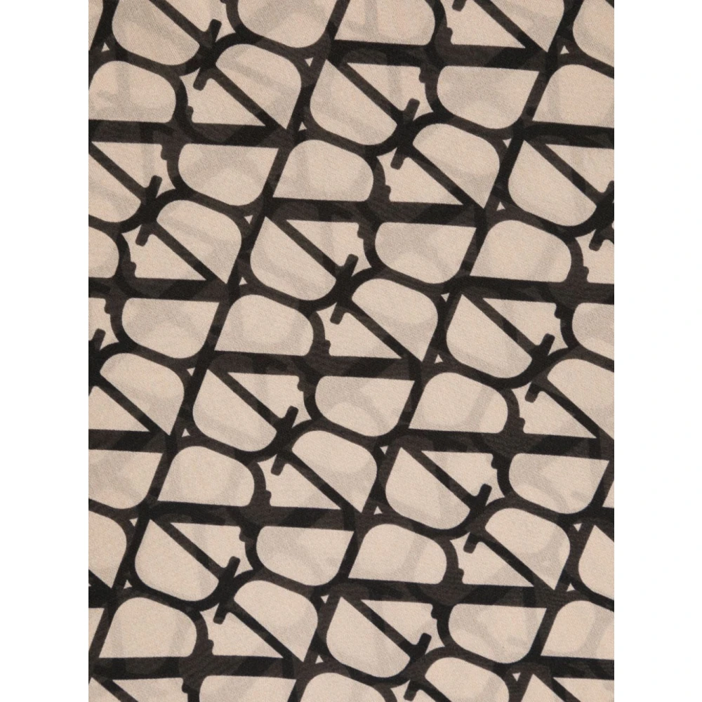 Valentino Garavani VLogo Signature Jacquard Sjaal Brown Dames