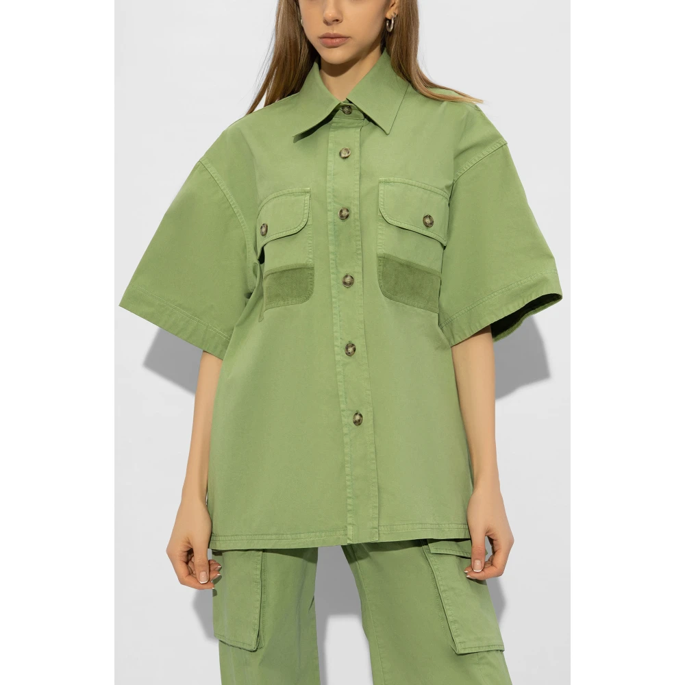 Stella Mccartney Oversized shirt Green Dames