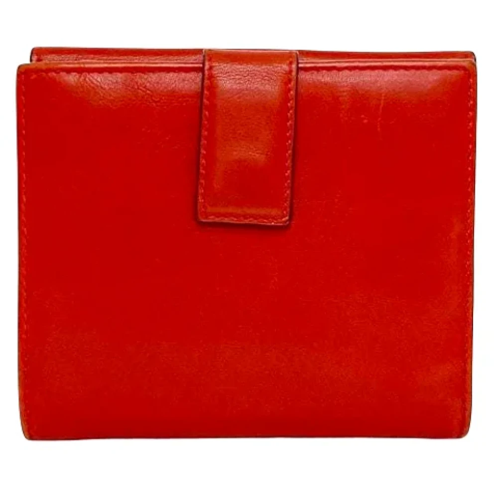 Salvatore Ferragamo Pre-owned Leather wallets Red Dames