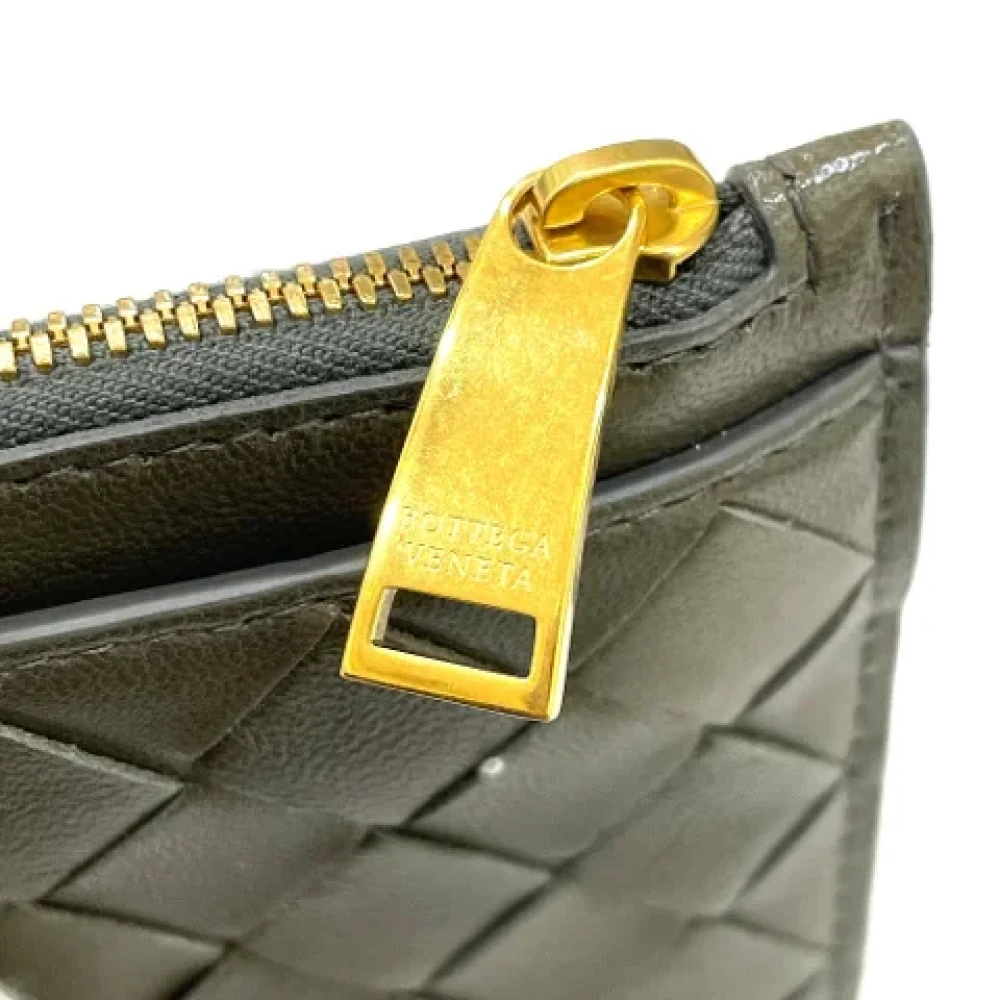 Bottega Veneta Vintage Pre-owned Leather wallets Green Dames