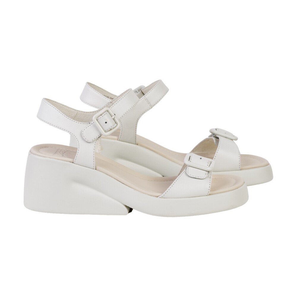 Witte sandalen online sleehak