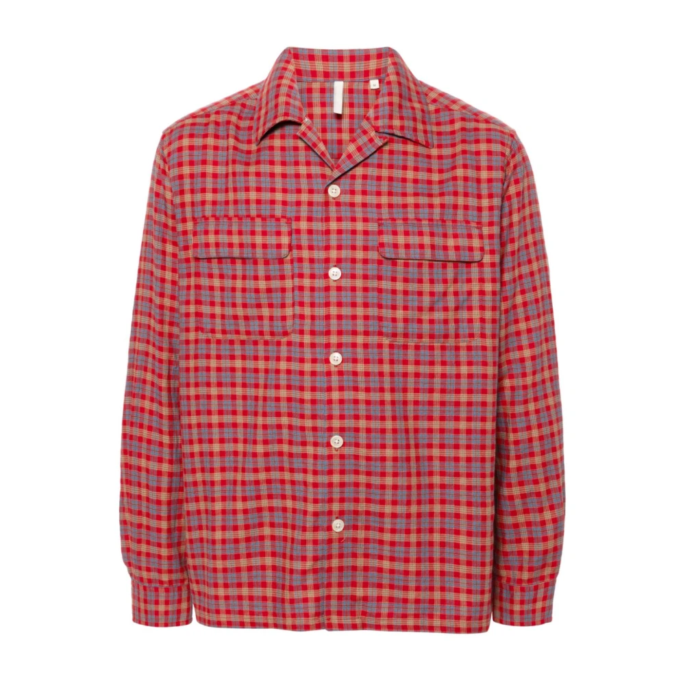 Sunflower Rood Geruit Zak Shirt Red Heren