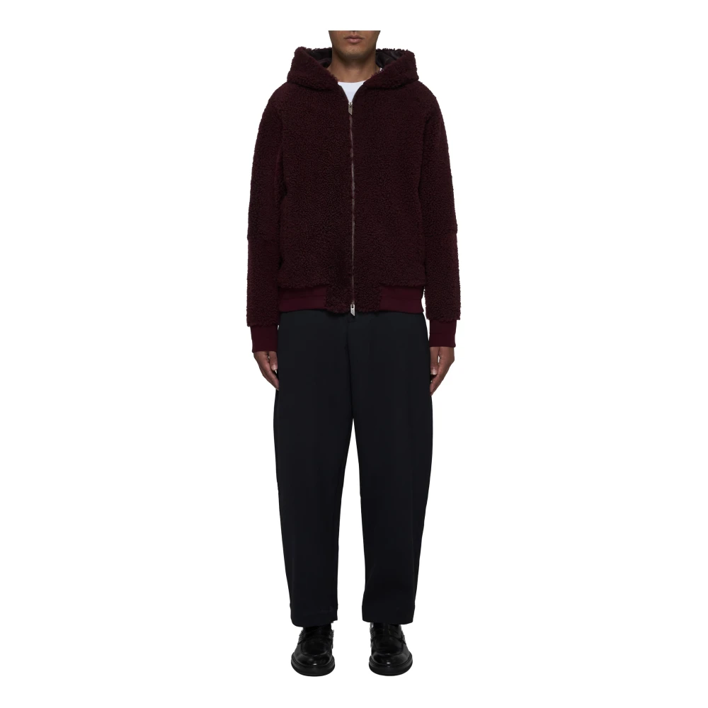 Salvatore Santoro Omkeerbare Raglan Bordeaux Jas Red Heren