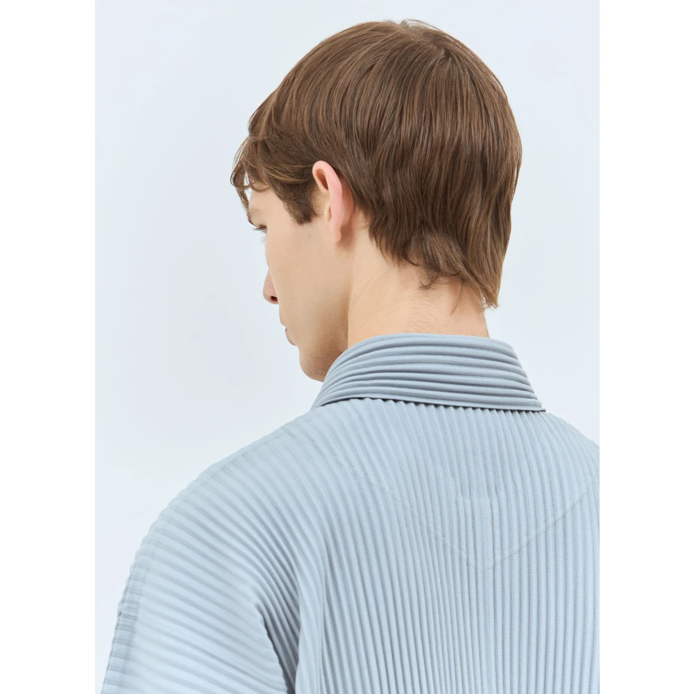 Issey Miyake Geplooide Jack met Koordzoom Gray Heren