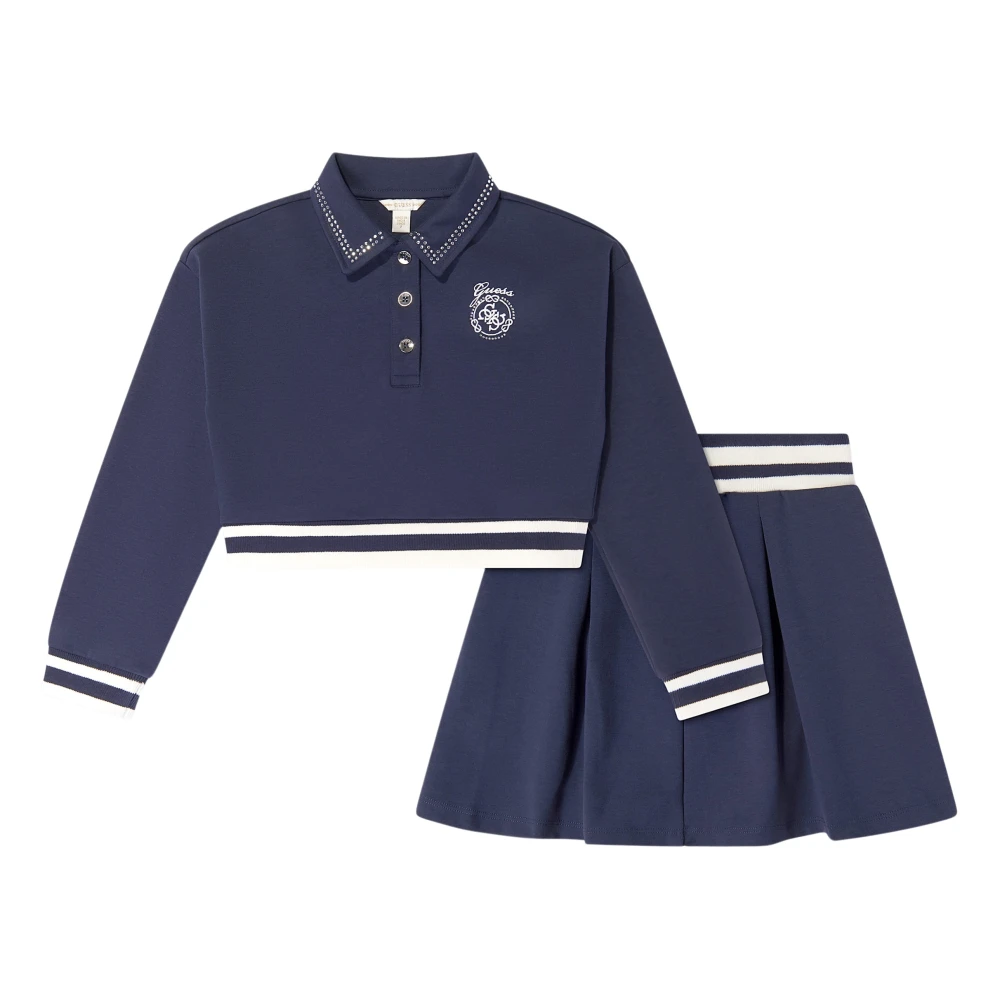 Guess Logo Skirt Set - Unisex - Kids Sets - Blue - 10 Y | 140 Cm - Kids
