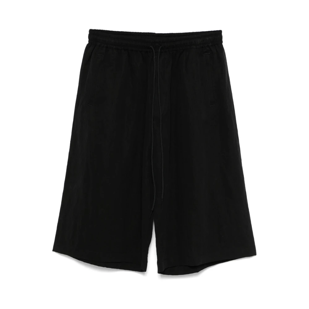 Y-3 Zwarte Trekkoord Elastische Taille Shorts Black Dames
