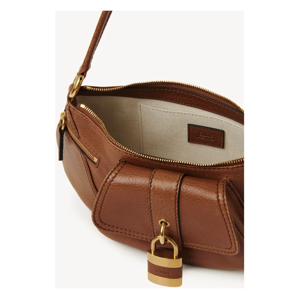 Chloé Bruin Leren Schoudertas Brown Dames