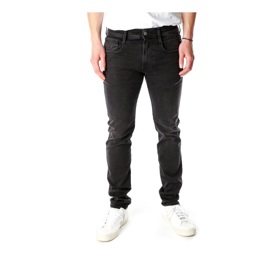 Replay Men's Gray Slim Fit Jeans - Slim Fit Jeans - W38 L32 - Jeans
