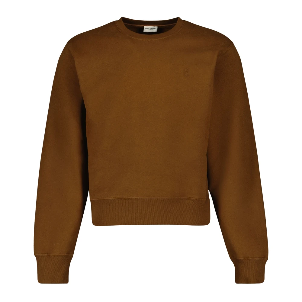 Saint Laurent Katoenen Sweatshirt Brown Heren